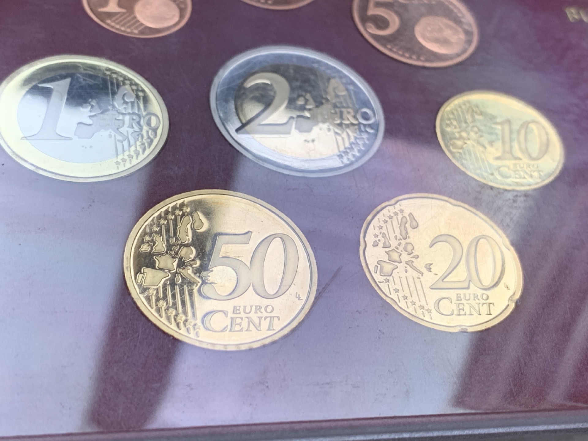 《竞宝斋》第49场-本周日，周一2场连拍（全场不限金额包邮） 原封装 德国 2003年 8枚套 欧元 精制币 非常漂亮