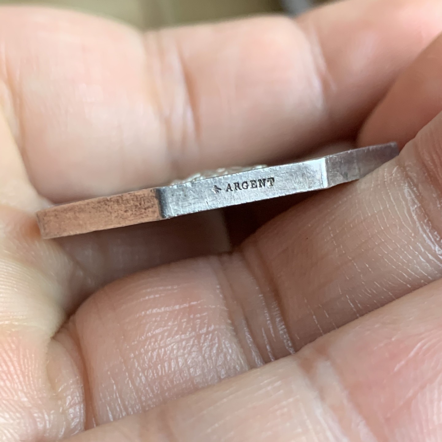 《竞宝斋》第49场-本周日，周一2场连拍（全场不限金额包邮） 法国 1860-1879年 公证人 八银质代币 对角35.3mm 重14.5克 大规格  不多见的品种 蜜蜂边铭+银标