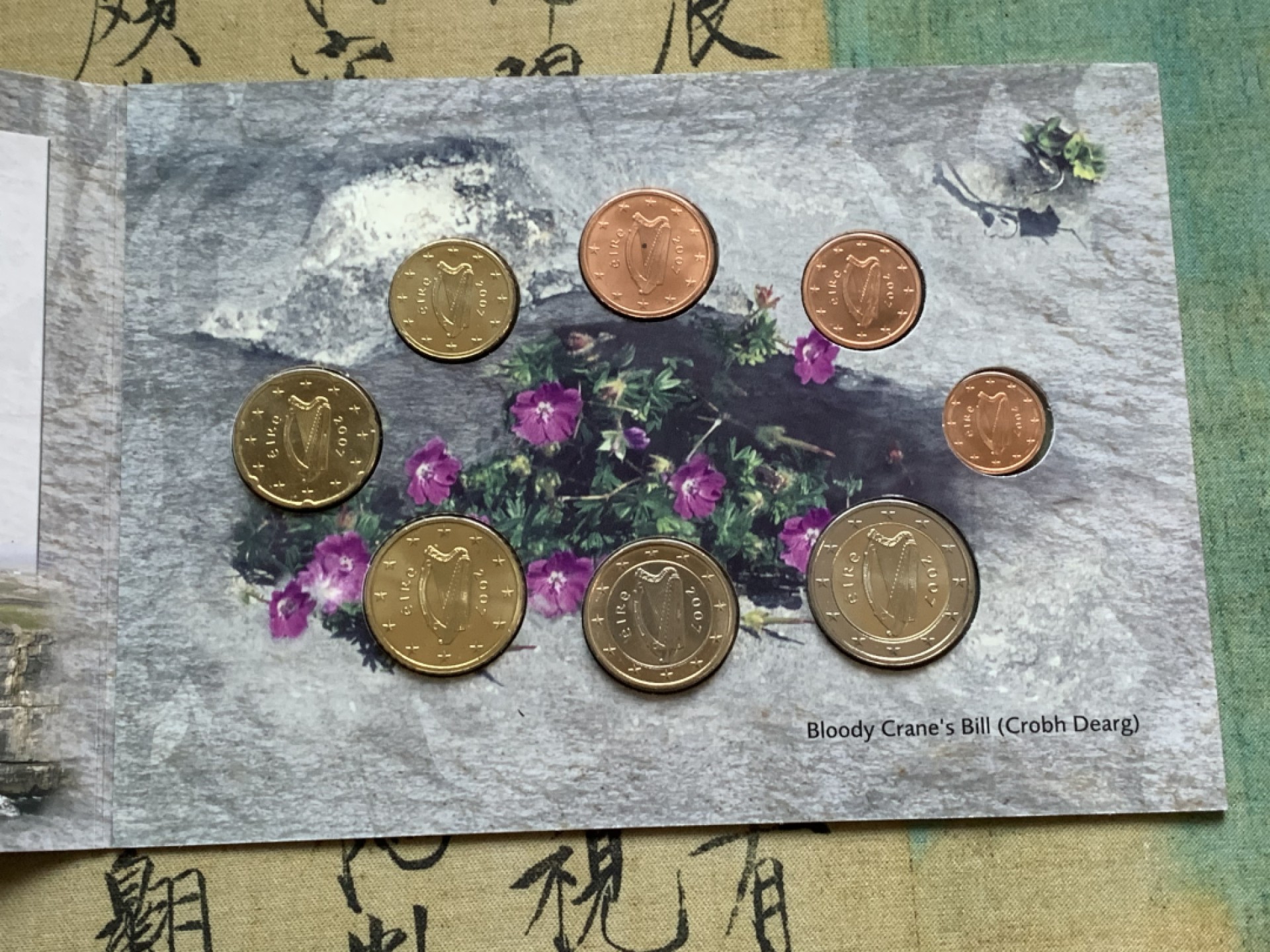 《竞宝斋》第49场-本周日，周一2场连拍（全场不限金额包邮） 卡装 爱尔兰2007年 8枚套 欧元 完美状态