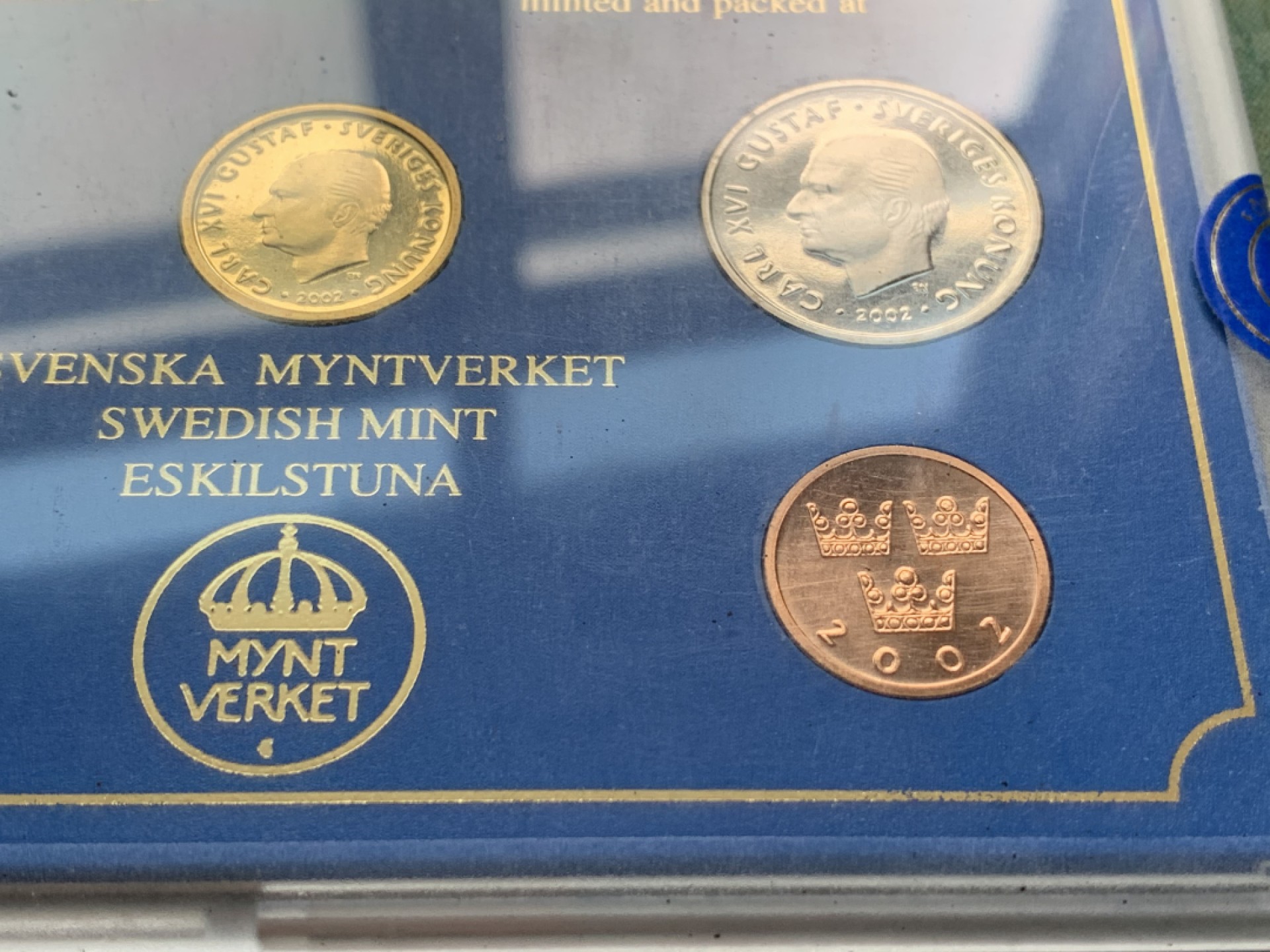 《竞宝斋》第49场-本周日，周一2场连拍（全场不限金额包邮） 瑞典2002年封装5枚套币一套