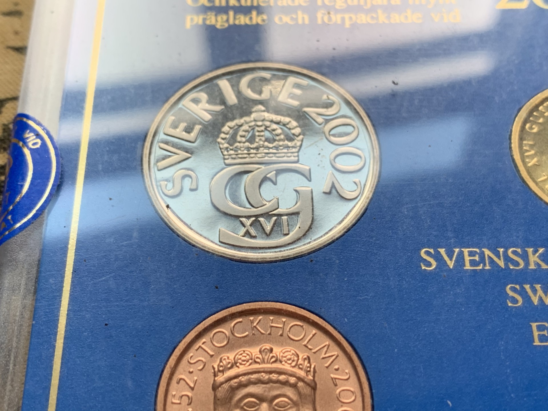 《竞宝斋》第49场-本周日，周一2场连拍（全场不限金额包邮） 瑞典2002年封装5枚套币一套