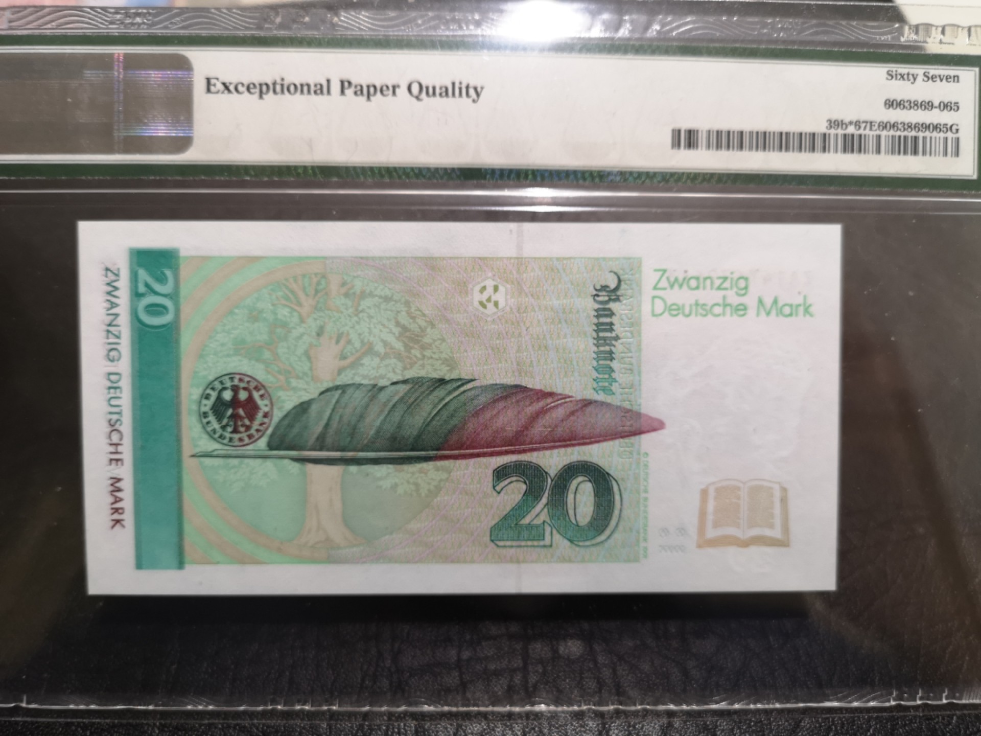 《外钞收藏家》第一百七十五期拍卖 1993年德国末版20马克 PMG67 补号