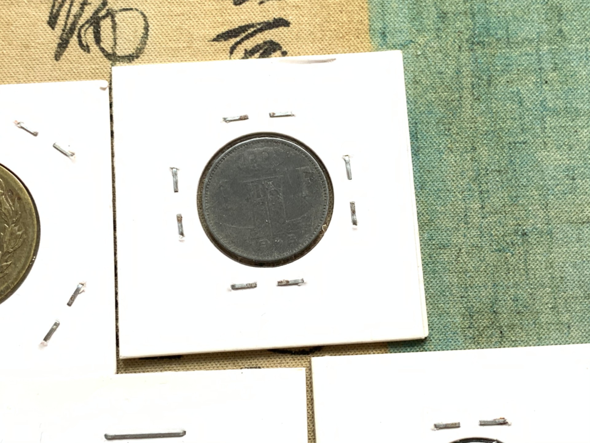 《竞宝斋》第49场-本周日，周一2场连拍（全场不限金额包邮） 一战二战德占比利时一套锌币铜币11枚 战争期间铜镍稀缺，只能用锌来替代铸币材料