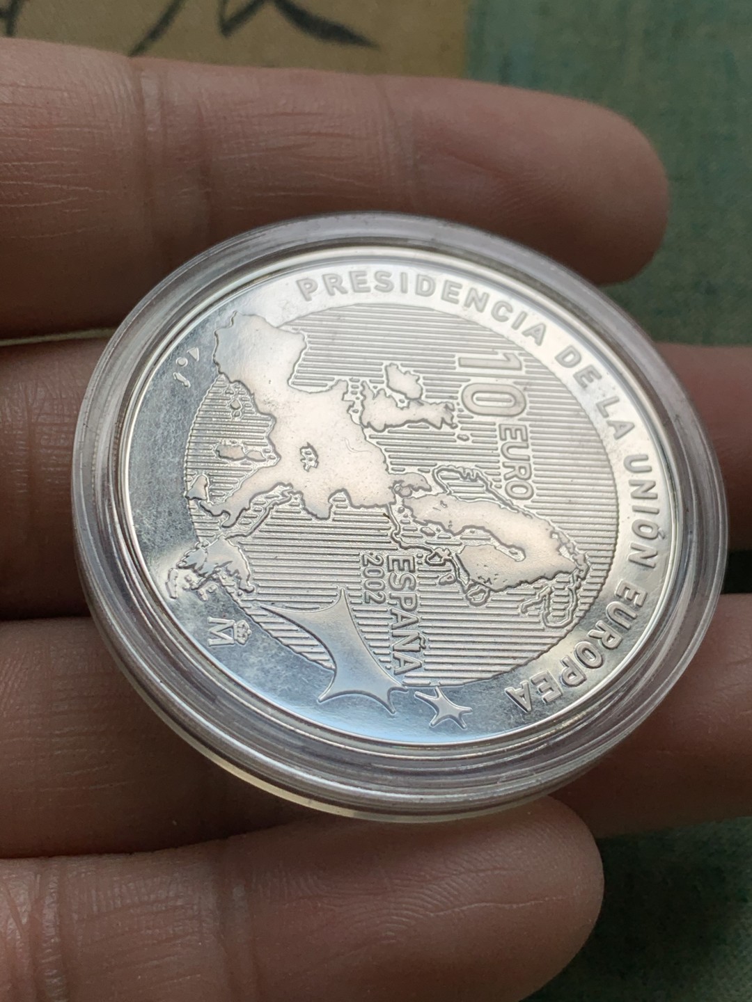 《竞宝斋》第49场-本周日，周一2场连拍（全场不限金额包邮） 原盒证书 西班牙 2002年 冬奥会 10欧元 精制大银币