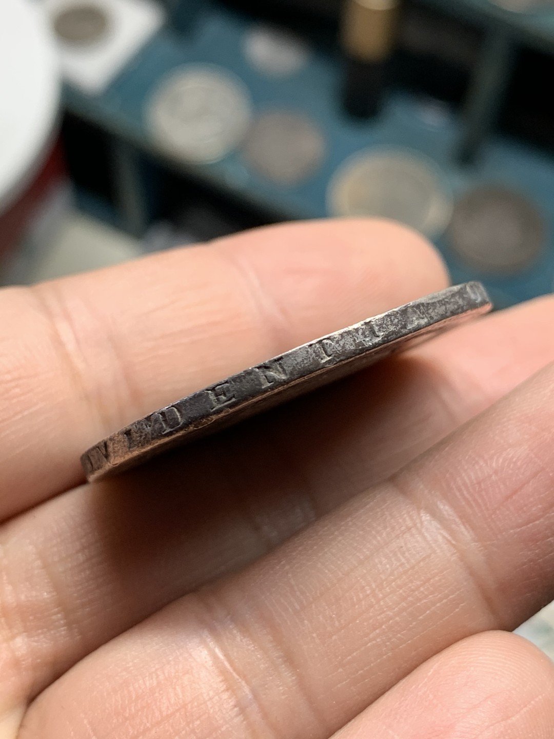 《竞宝斋》第49场-本周日，周一2场连拍（全场不限金额包邮） 1818年意大利两西西里王国波旁王朝费迪南多一世120G原味  大银币