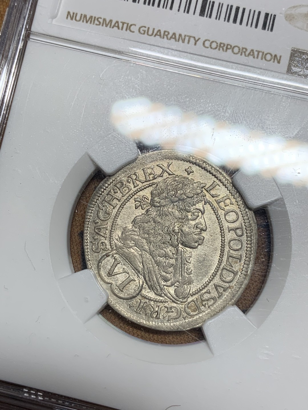 《竞宝斋》第49场-本周日，周一2场连拍（全场不限金额包邮） Ngc- Au55 1682 MM 奥地利 维也纳造币厂 6克洛泽 