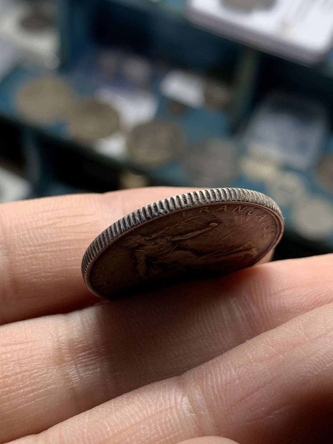 《竞宝斋》第49场-本周日，周一2场连拍（全场不限金额包邮） 1920年法国2法郎女神播种银币