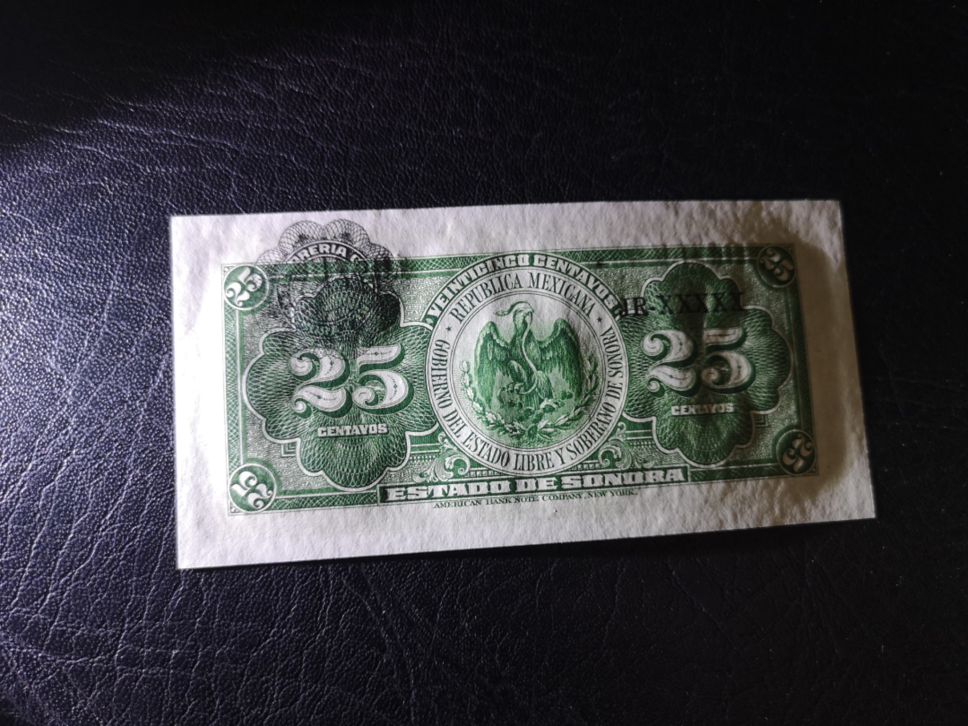 《外钞收藏家》第一百七十五期拍卖 1915年墨西哥25分 全新UNC