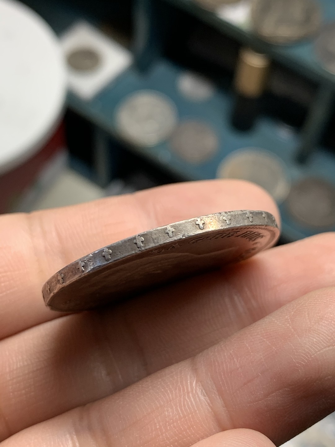 《竞宝斋》第49场-本周日，周一2场连拍（全场不限金额包邮） 1878年西班牙阿方索十二世5比塞塔大银币