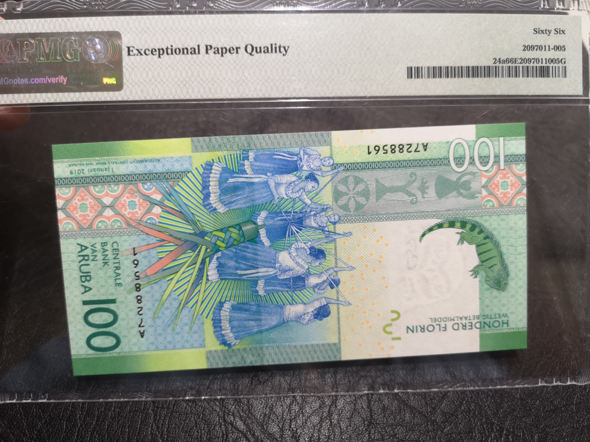 《外钞收藏家》第一百七十五期拍卖 2019年阿鲁巴100福林 PMG66