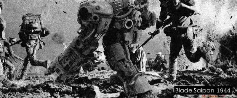 零元拍：CIRPAK 15寸 塞班刀锋Blade.Saipan 1944|M72机甲 雕像，总高度约40公分