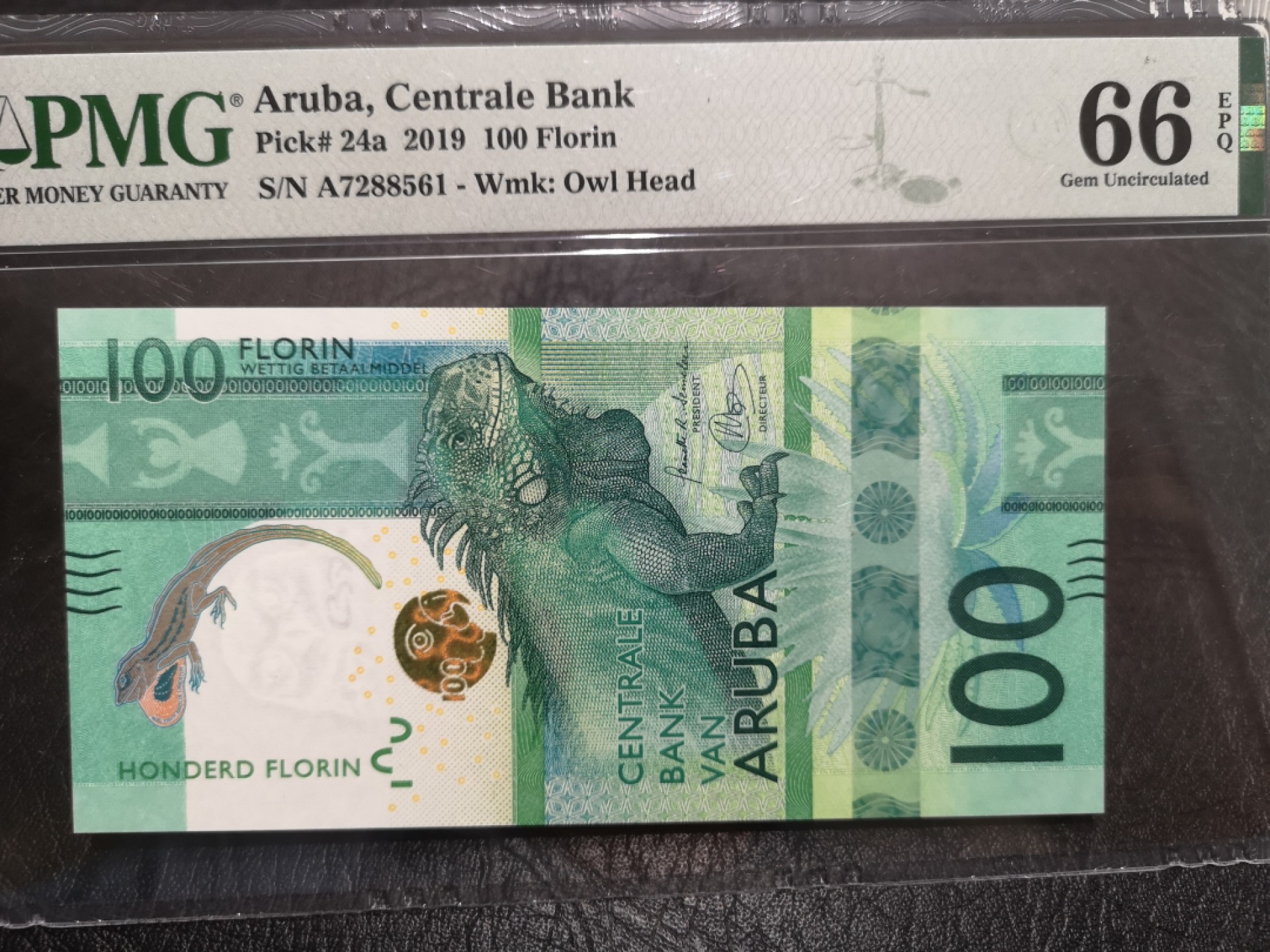 《外钞收藏家》第一百七十五期拍卖 2019年阿鲁巴100福林 PMG66