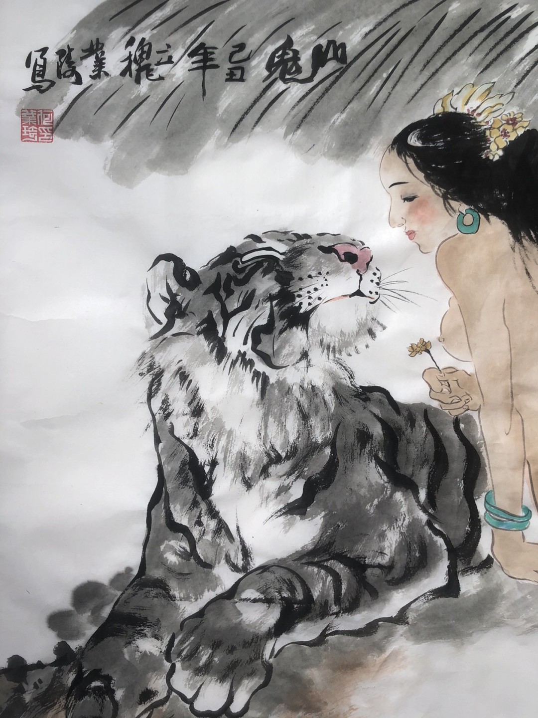 何业琦～四尺斗方/国画人物作品 