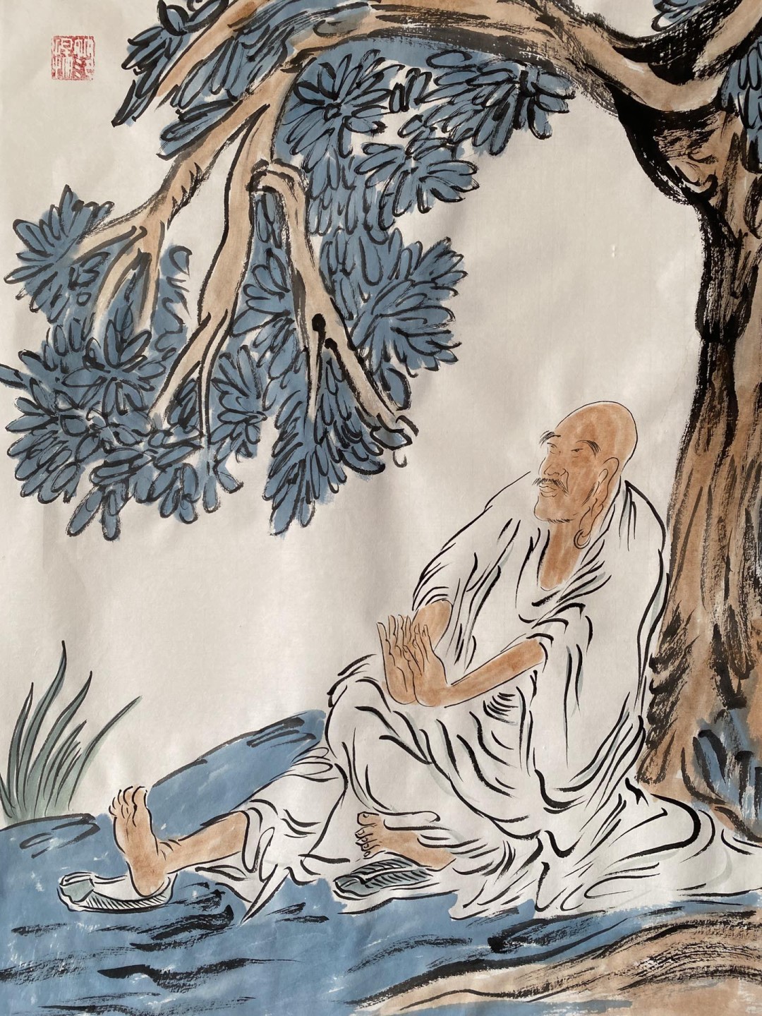 范扬～国画人物四尺开三作品 