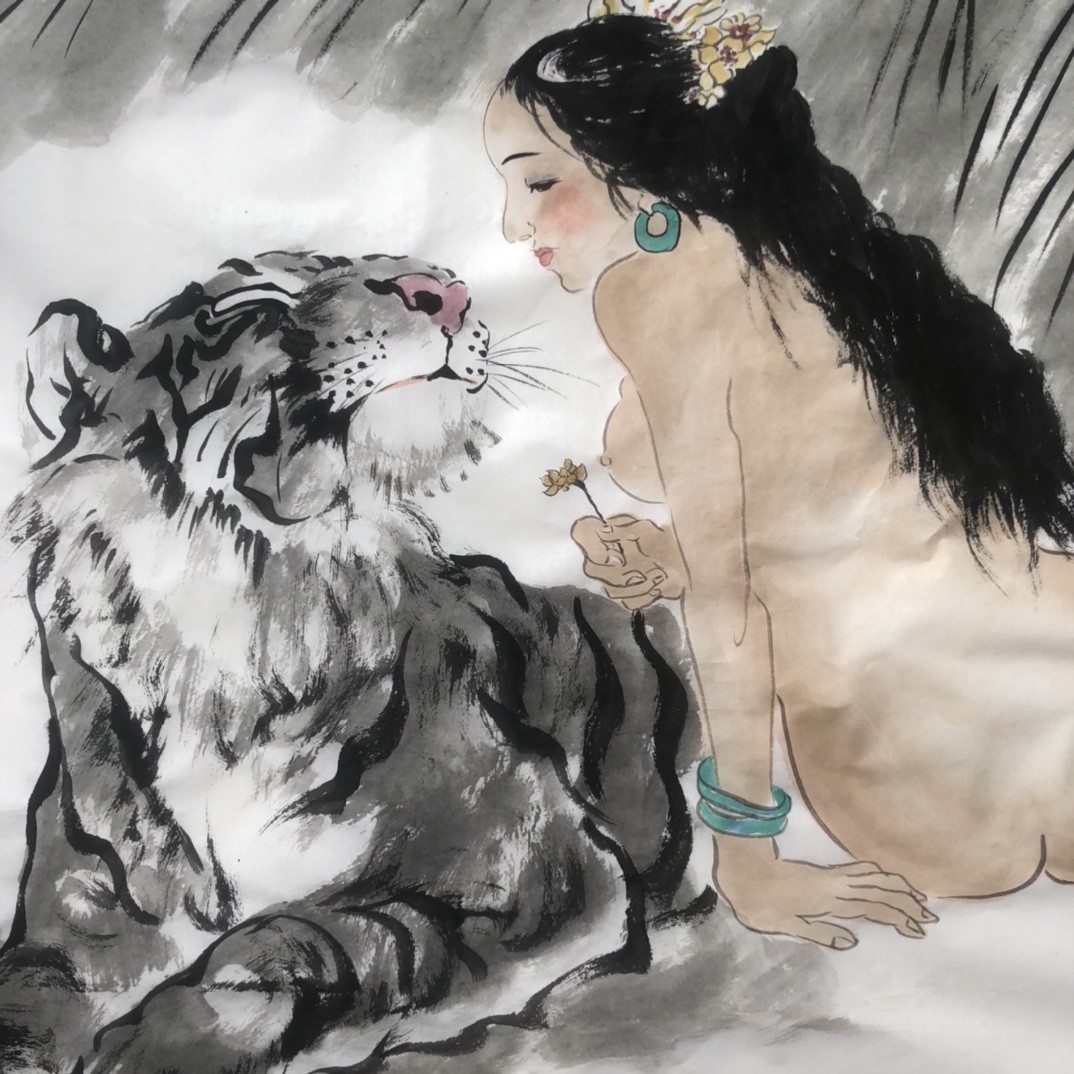 何业琦～四尺斗方/国画人物作品 