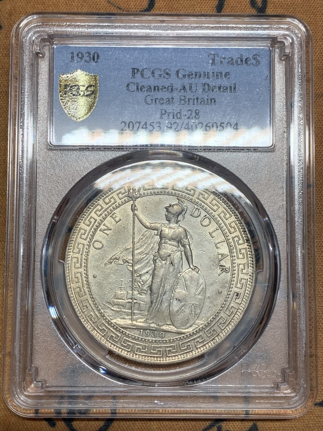 《竞宝斋》第50场-本周日，周一2场连拍（全场不限金额包邮） PCGS 评级 1930年 站洋 银元 状态好 底光十足 没毛病