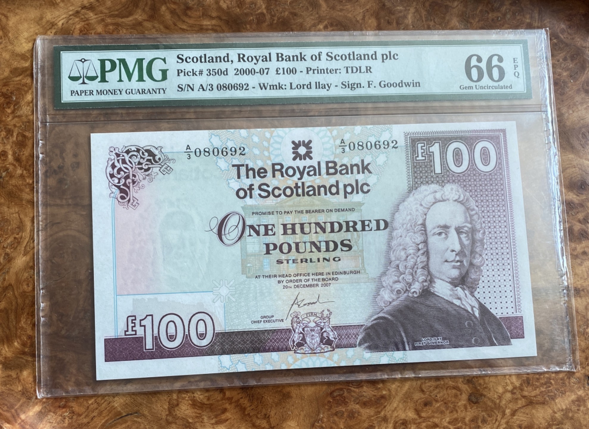 Chase Auction 第8期 - - 中外纸币、硬币、民国钞联拍！ 2000年苏格兰100镑，PMG66分，银行家 约翰劳！