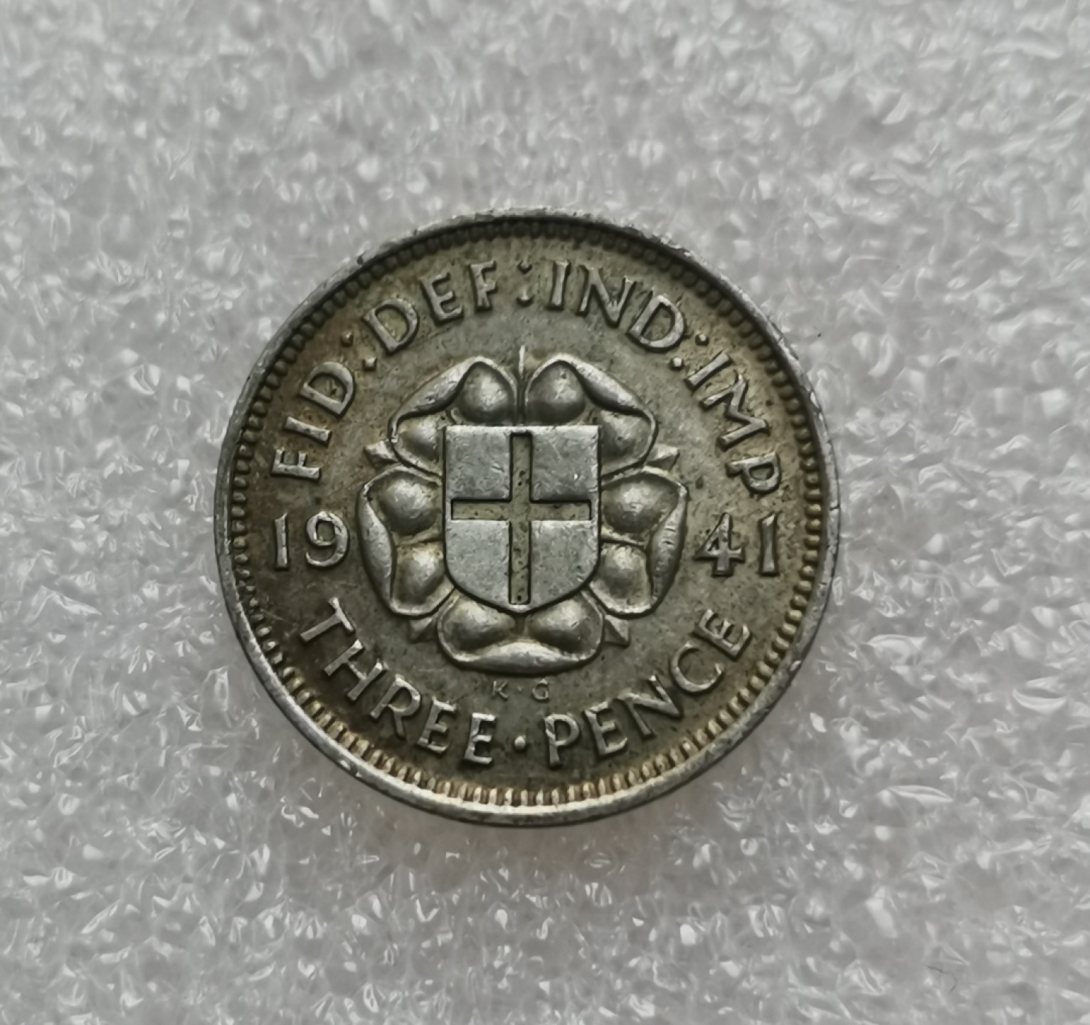 瓶子🏺第35期拍卖 英国1941年乔治六世3便士银币