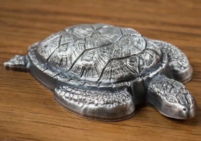【海寧潮】帕劳2017年3D立体系列海龟仿古45克纪念银币