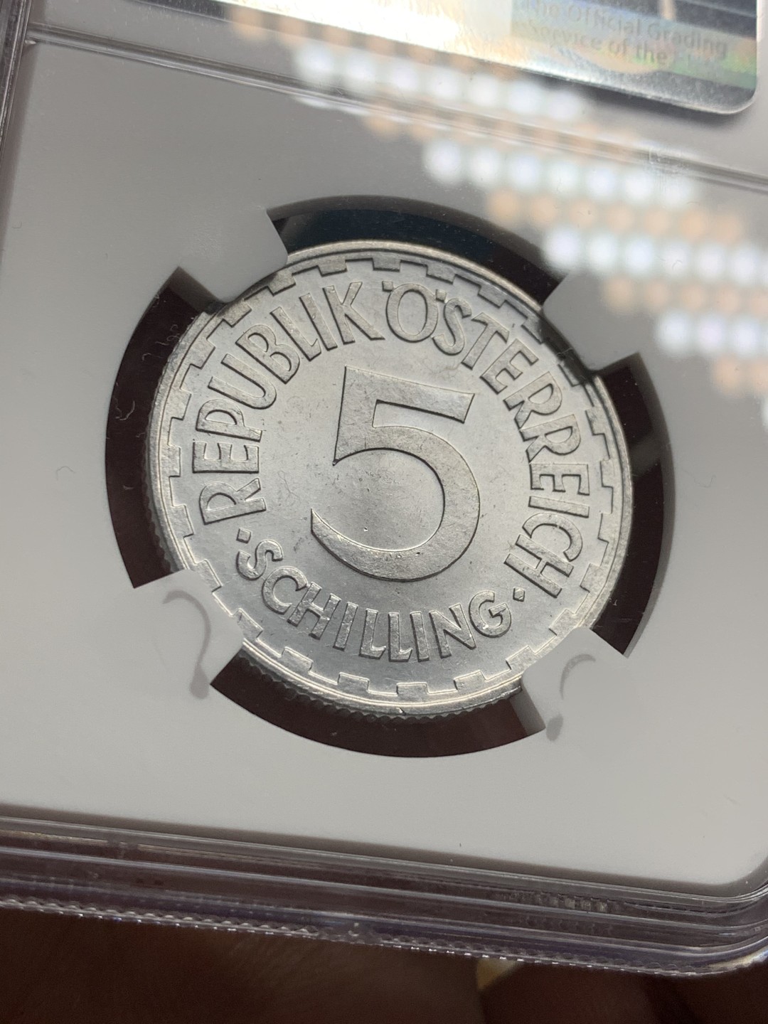 《竞宝斋》第51场-本周日，周一2场连拍（全场不限金额包邮） 奥地利1952年5先令大铝币 NGC MS64亚军分！