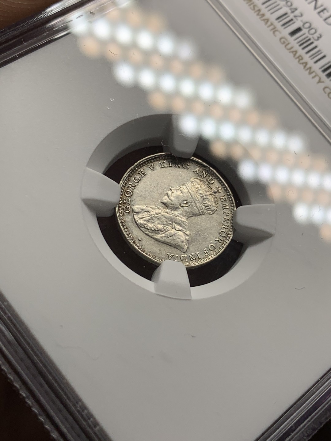 《竞宝斋》第51场-本周日，周一2场连拍（全场不限金额包邮） NGC AUD 1917 英属锡兰10分  银币