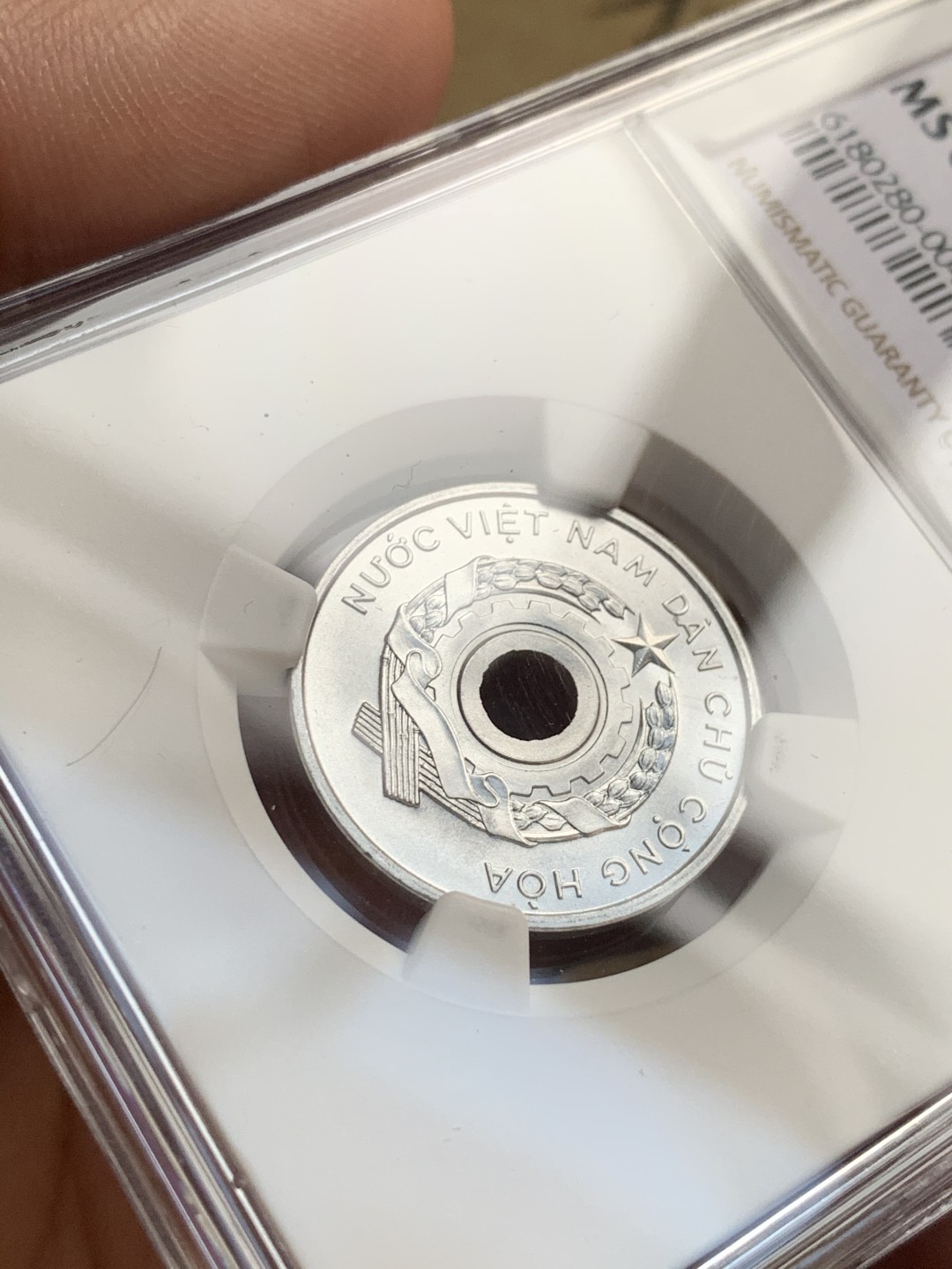 《竞宝斋》第51场-本周日，周一2场连拍（全场不限金额包邮） 北越/越南1958年NGC高分套币3枚，5XU MS67 NGC冠军分！