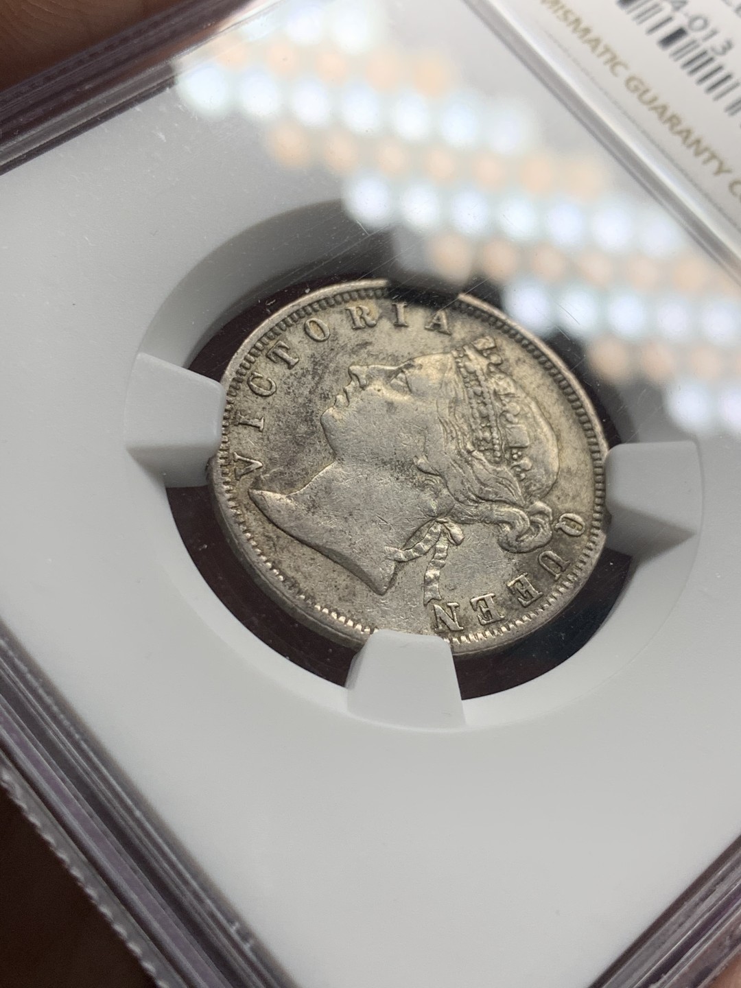 《竞宝斋》第51场-本周日，周一2场连拍（全场不限金额包邮） NGC XFD 1894 香港 维多利亚女王贰毫 银币