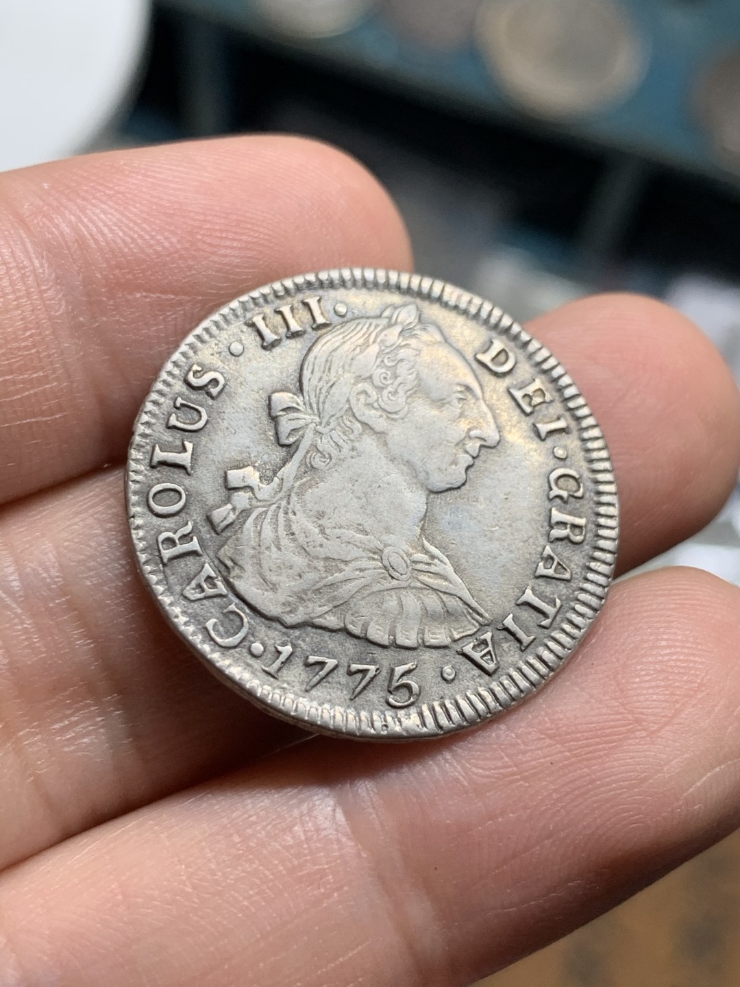 《竞宝斋》第51场-本周日，周一2场连拍（全场不限金额包邮） （两枚一组）西属墨西哥费六地球2R，西属玻利维亚卡三双柱2R2枚