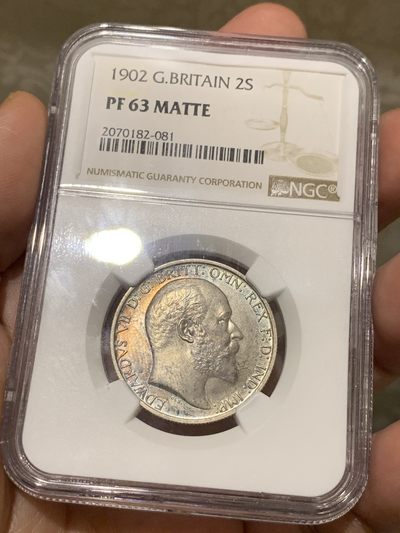 《竞宝斋》第51场-本周日，周一2场连拍（全场不限金额包邮） - NGC-PF63 英国1902爱德华七世弗洛林，海神银币，热门品种，很漂亮