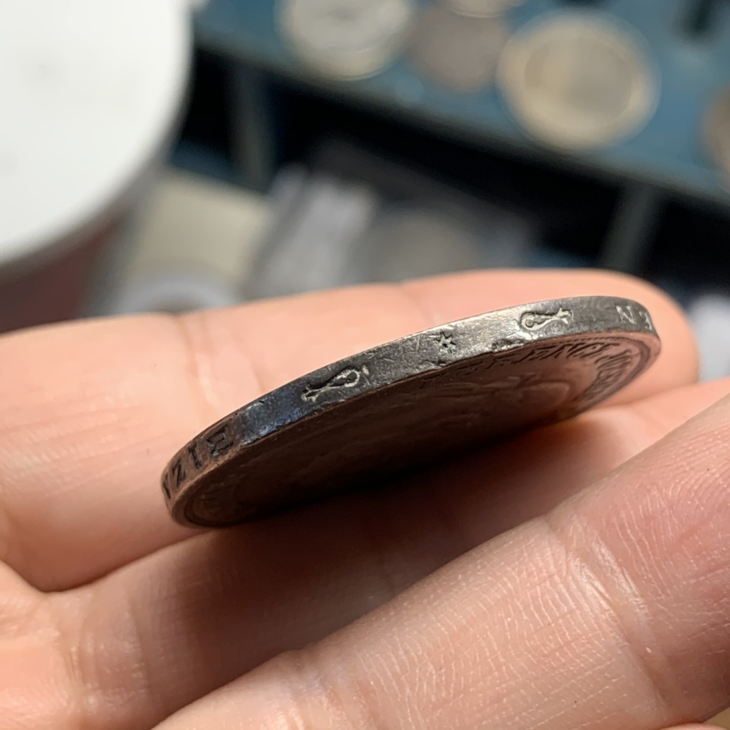 《竞宝斋》第51场-本周日，周一2场连拍（全场不限金额包邮） 匈牙利1908年天使5克朗大银币 五彩老包浆细节清晰 算是中上品了