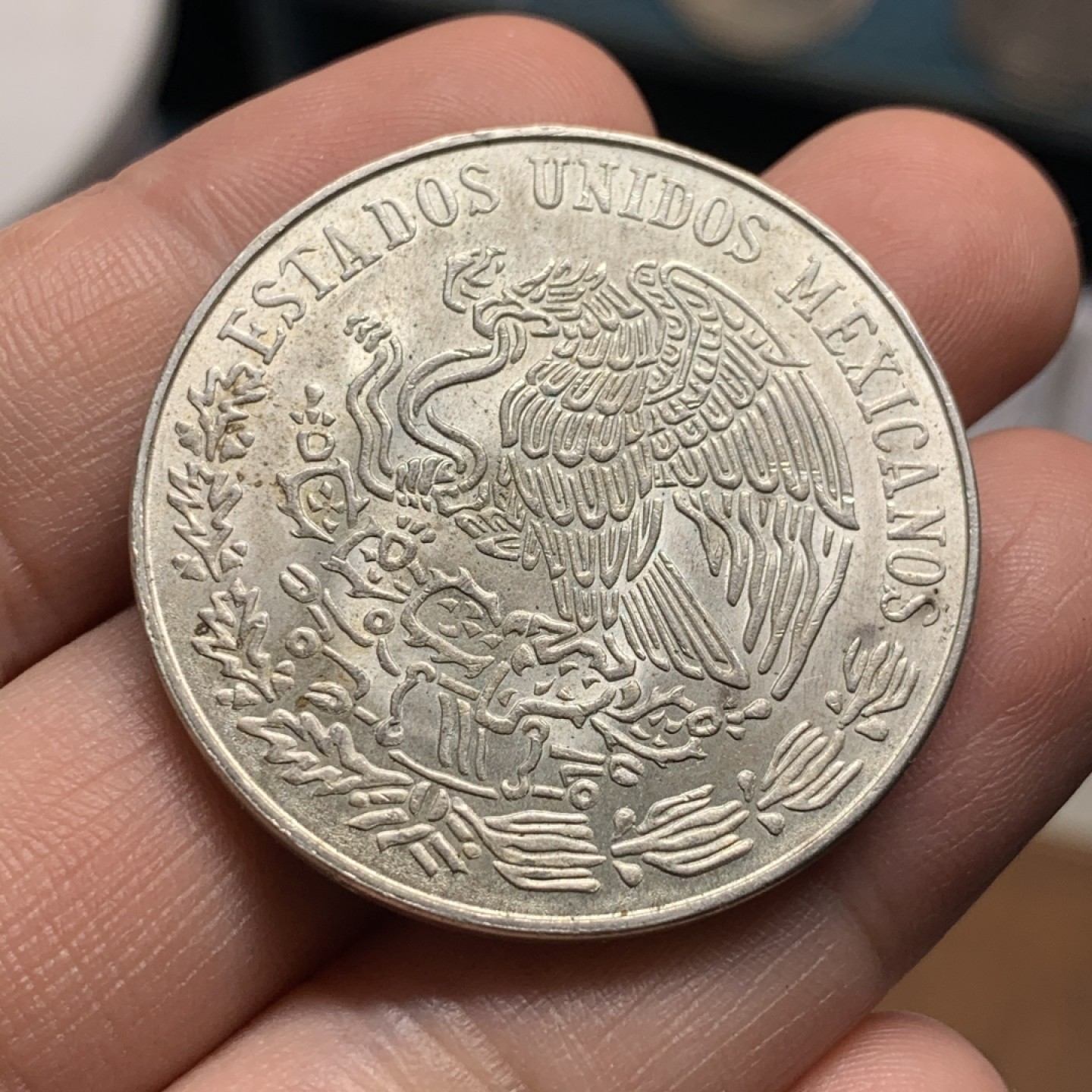 《竞宝斋》第51场-本周日，周一2场连拍（全场不限金额包邮） 墨西哥 1972年 胡亚雷斯 25比索 原光好品银币 MS级别可以送评