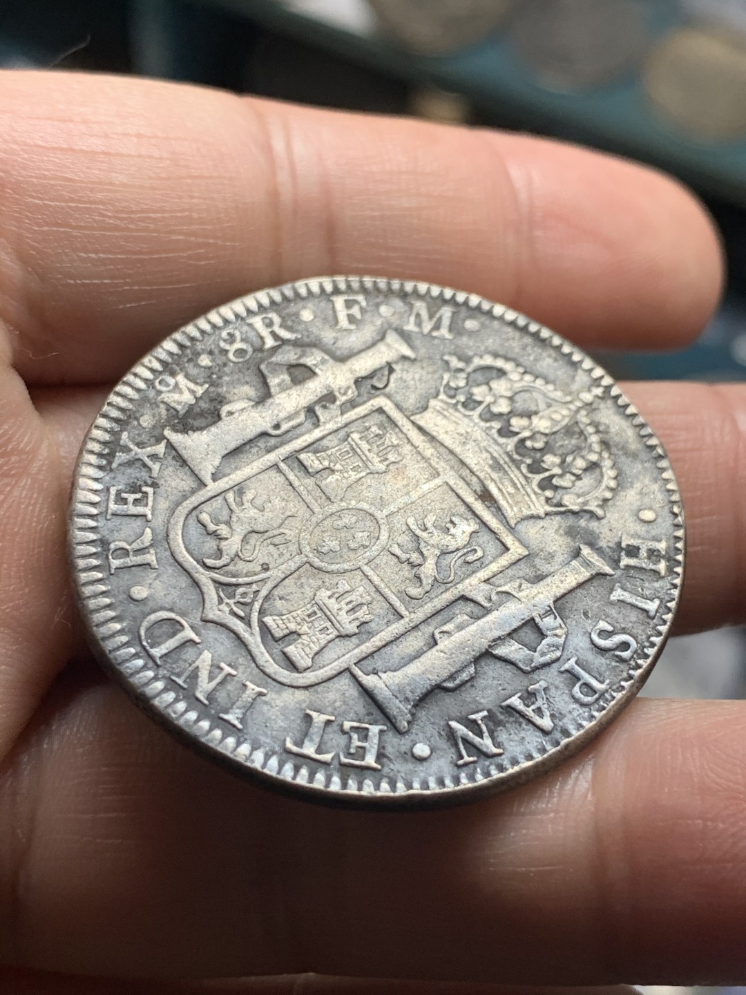 《竞宝斋》第51场-本周日，周一2场连拍（全场不限金额包邮） 西属墨西哥 卡四 1794 双柱8R 银币