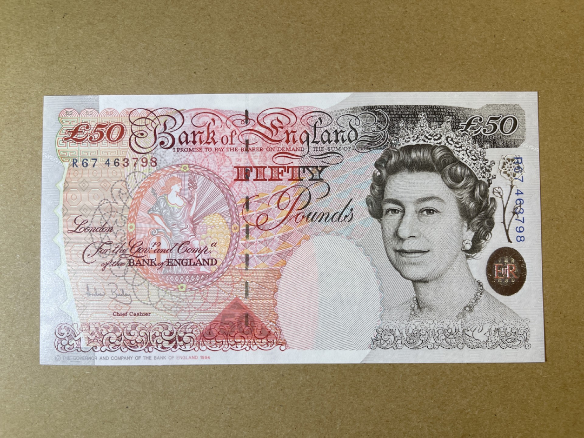 《张总收藏》56期——外币精品小场(拍品增加中) 英格兰50镑 UNC E序列