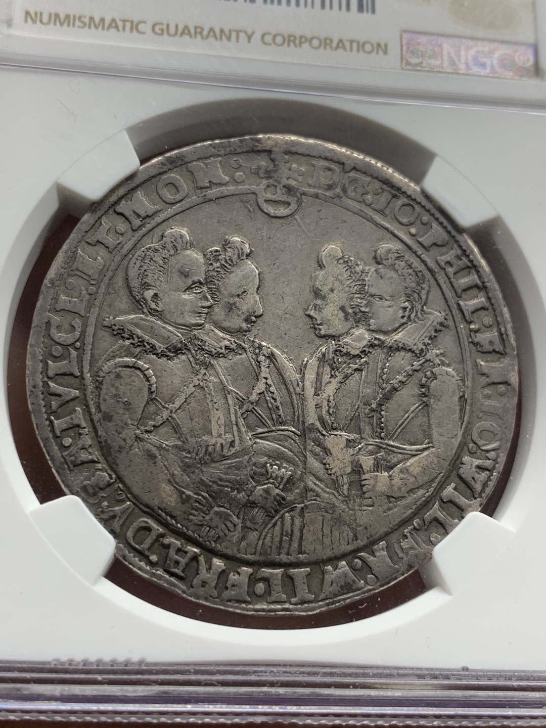 《竞宝斋》第51场-本周日，周一2场连拍（全场不限金额包邮） （NGC唯一冠军分） NGC XF45 1612年德国萨克森老泰勒 传说中的四个老头吹牛皮