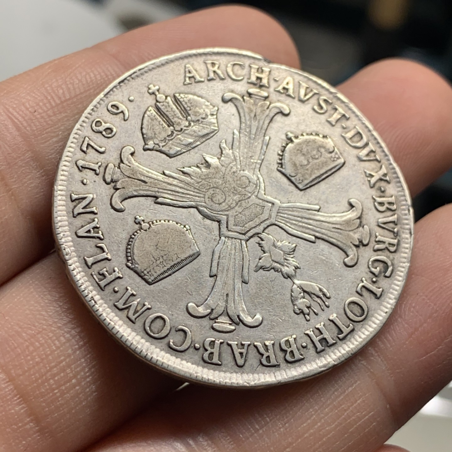 《竞宝斋》第51场-本周日，周一2场连拍（全场不限金额包邮） 奥地利1789-M年米兰造约瑟夫二世1泰勒 大银币 原味好品