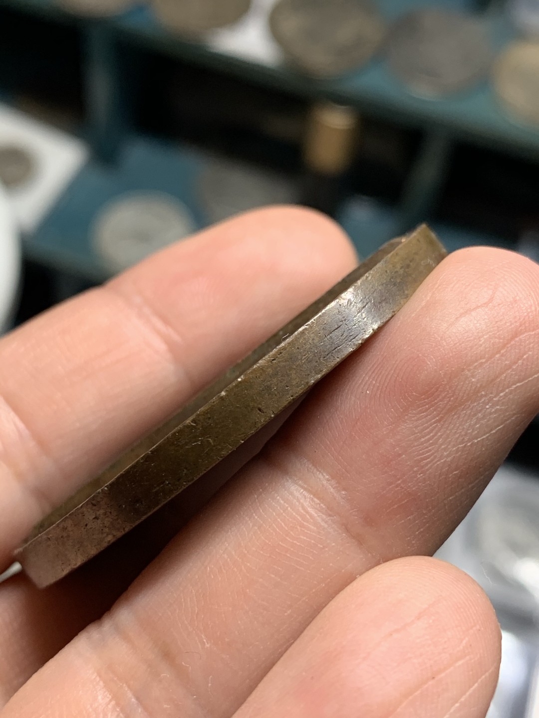 《竞宝斋》第51场-本周日，周一2场连拍（全场不限金额包邮） 法国 1853年 巴黎世博会 工业宫 落成纪念铜章 49.9mm 56.3克 高浮雕设计，工艺让人惊叹