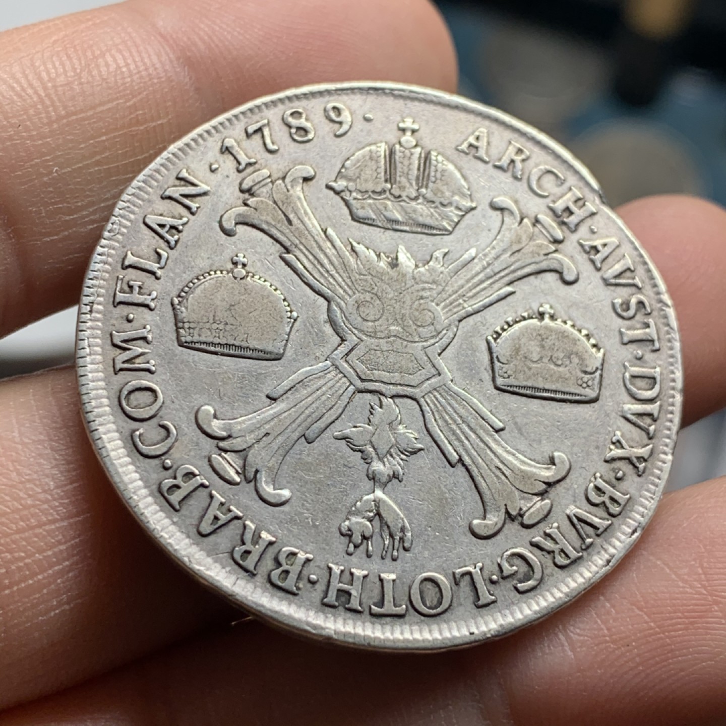 《竞宝斋》第51场-本周日，周一2场连拍（全场不限金额包邮） 奥地利1789-M年米兰造约瑟夫二世1泰勒 大银币 原味好品