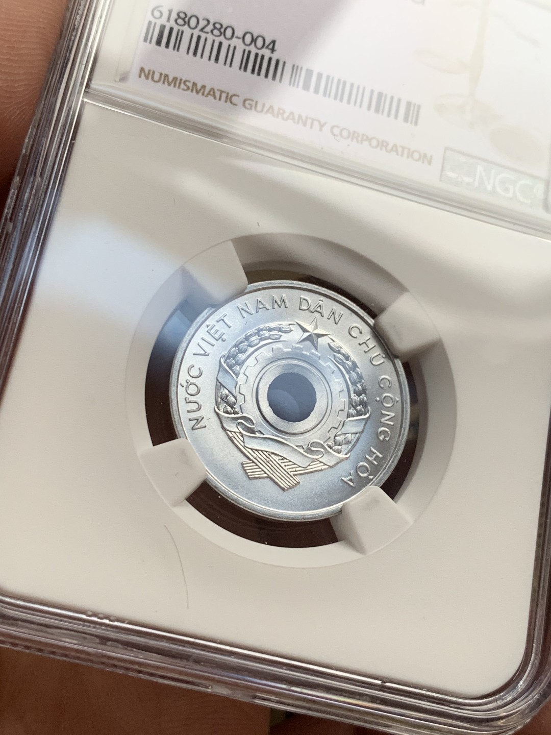 《竞宝斋》第51场-本周日，周一2场连拍（全场不限金额包邮） 北越/越南1958年NGC高分套币3枚，5XU MS67 NGC冠军分！