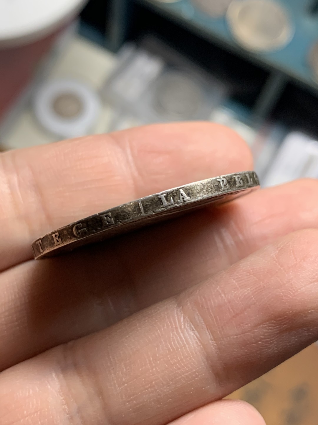 《竞宝斋》第51场-本周日，周一2场连拍（全场不限金额包邮） 1873年比利时利奥波德二世5法郎银币