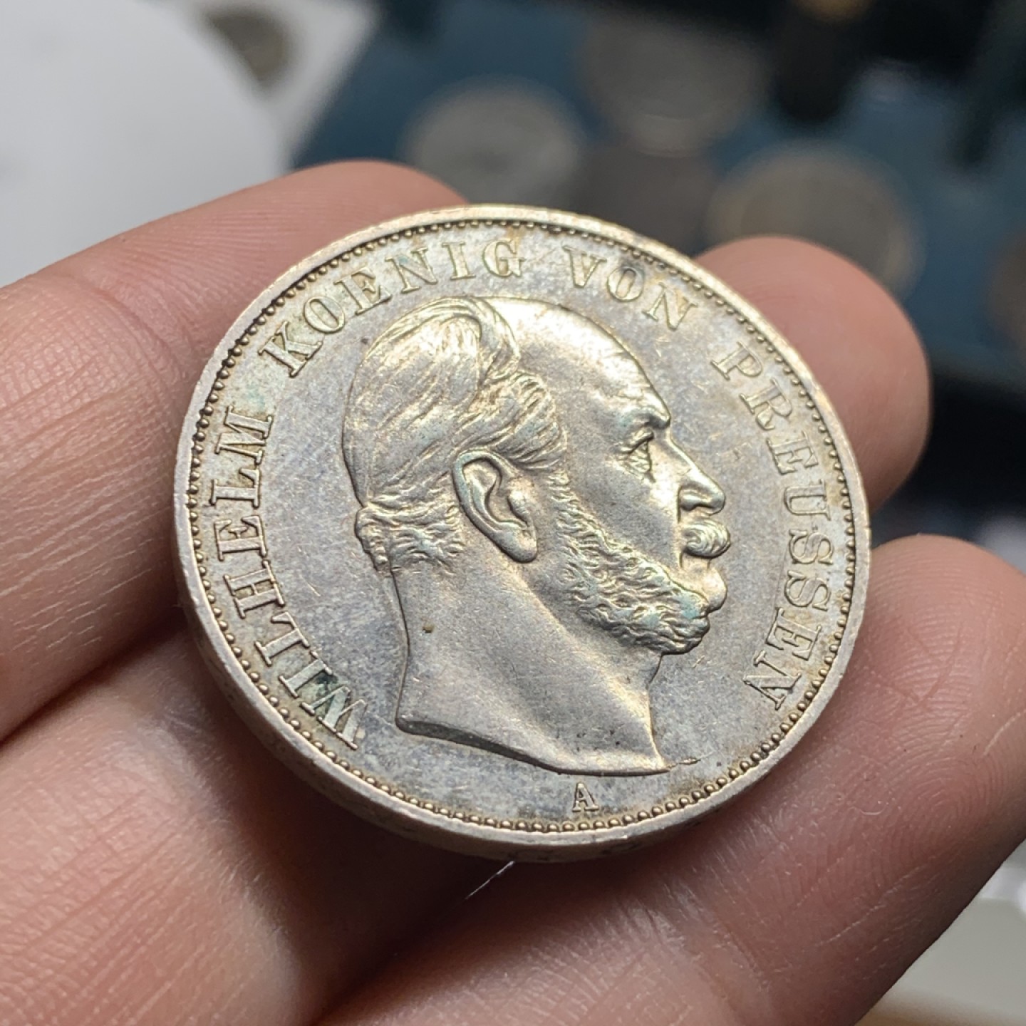 《竞宝斋》第51场-本周日，周一2场连拍（全场不限金额包邮） 德国普鲁士 1871年 纪念普法战争胜利 1泰勒 银币 原光好品 细节一流