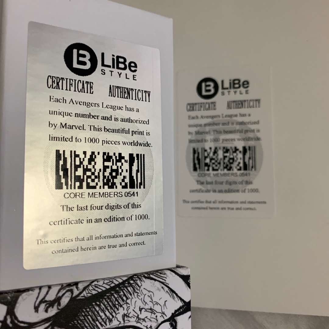 零元拍：复仇者联盟精英队员全家福艺术签名海报（注：是印刷签名，非亲笔签名）