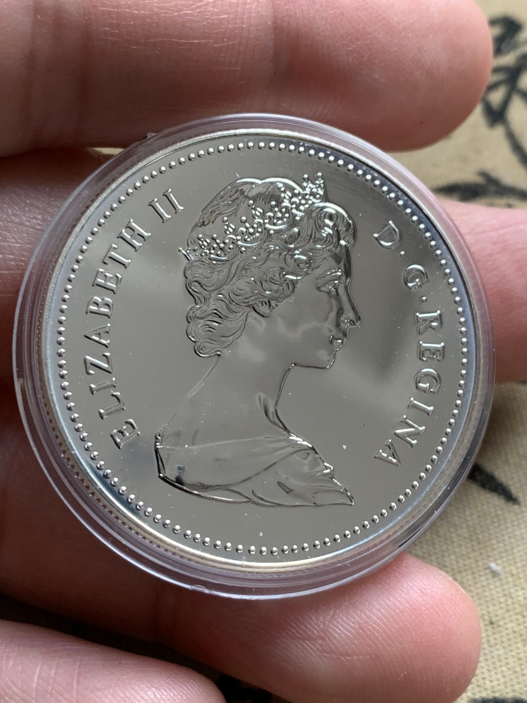 《竞宝斋》第52场-本周日，周一2场连拍（全场不限金额包邮） 原盒 加拿大1980年 北极熊 一元 精制银币