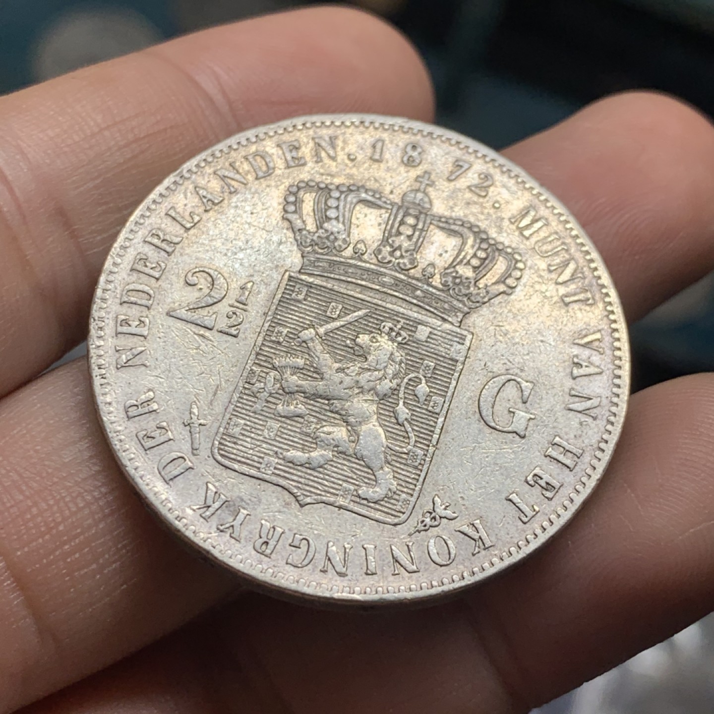 《竞宝斋》第52场-本周日，周一2场连拍（全场不限金额包邮） 1872年荷兰银币、威廉三世2.5盾、945高银