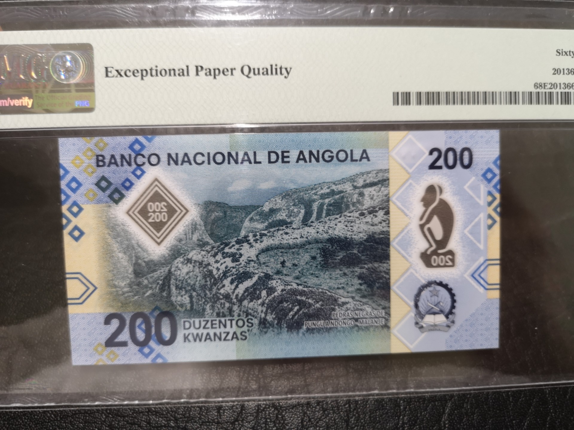 《外钞收藏家》第一百八十期拍卖 2020年安哥拉200 A冠 PMG68 无47