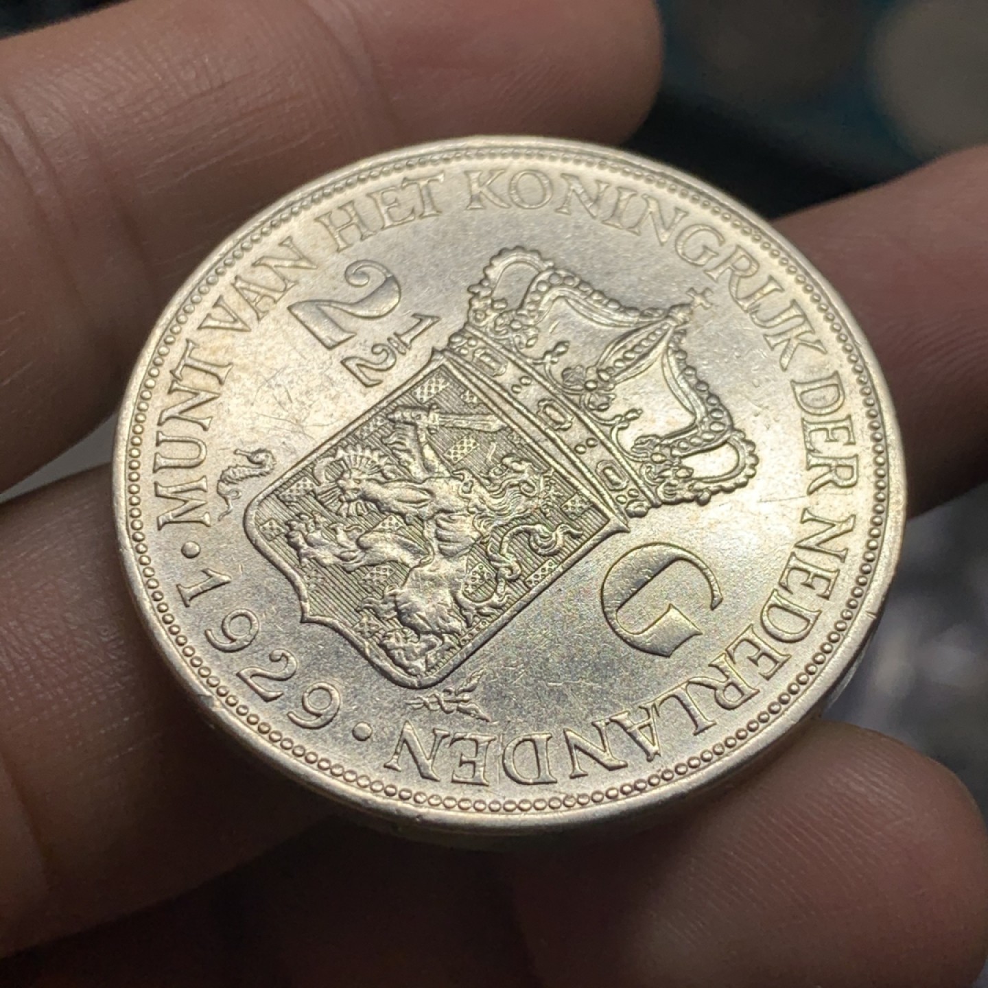 《竞宝斋》第52场-本周日，周一2场连拍（全场不限金额包邮） 1929年荷兰银币、威廉敏娜女王、2.5盾