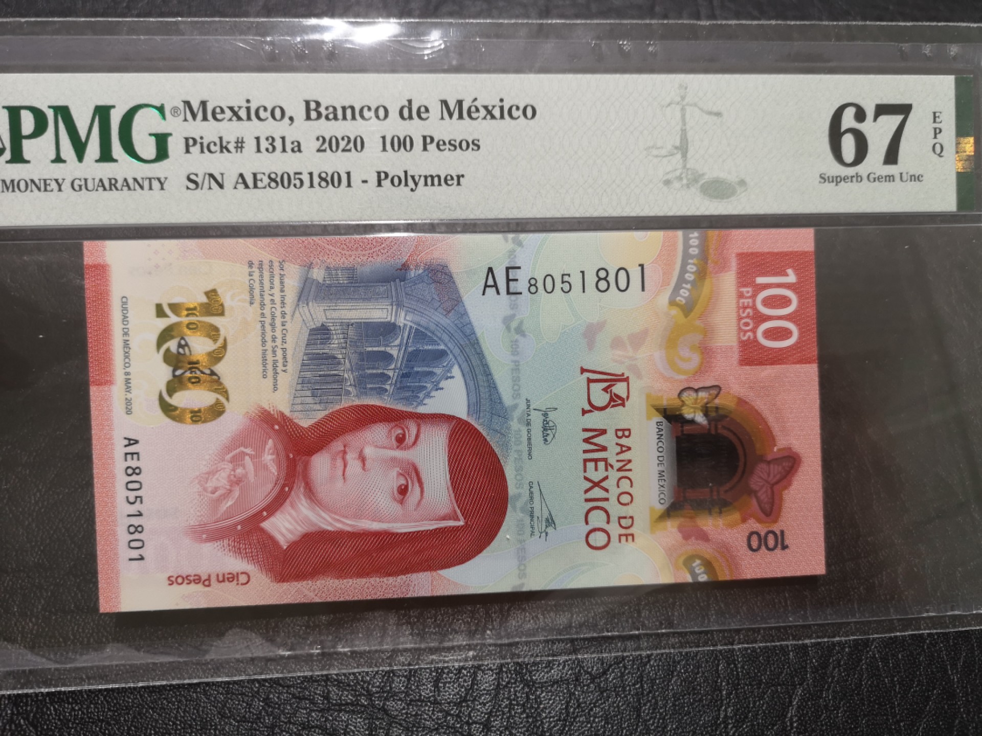 外钞收藏家》第一百七十六期拍卖 2020年墨西哥100 PMG67 无47