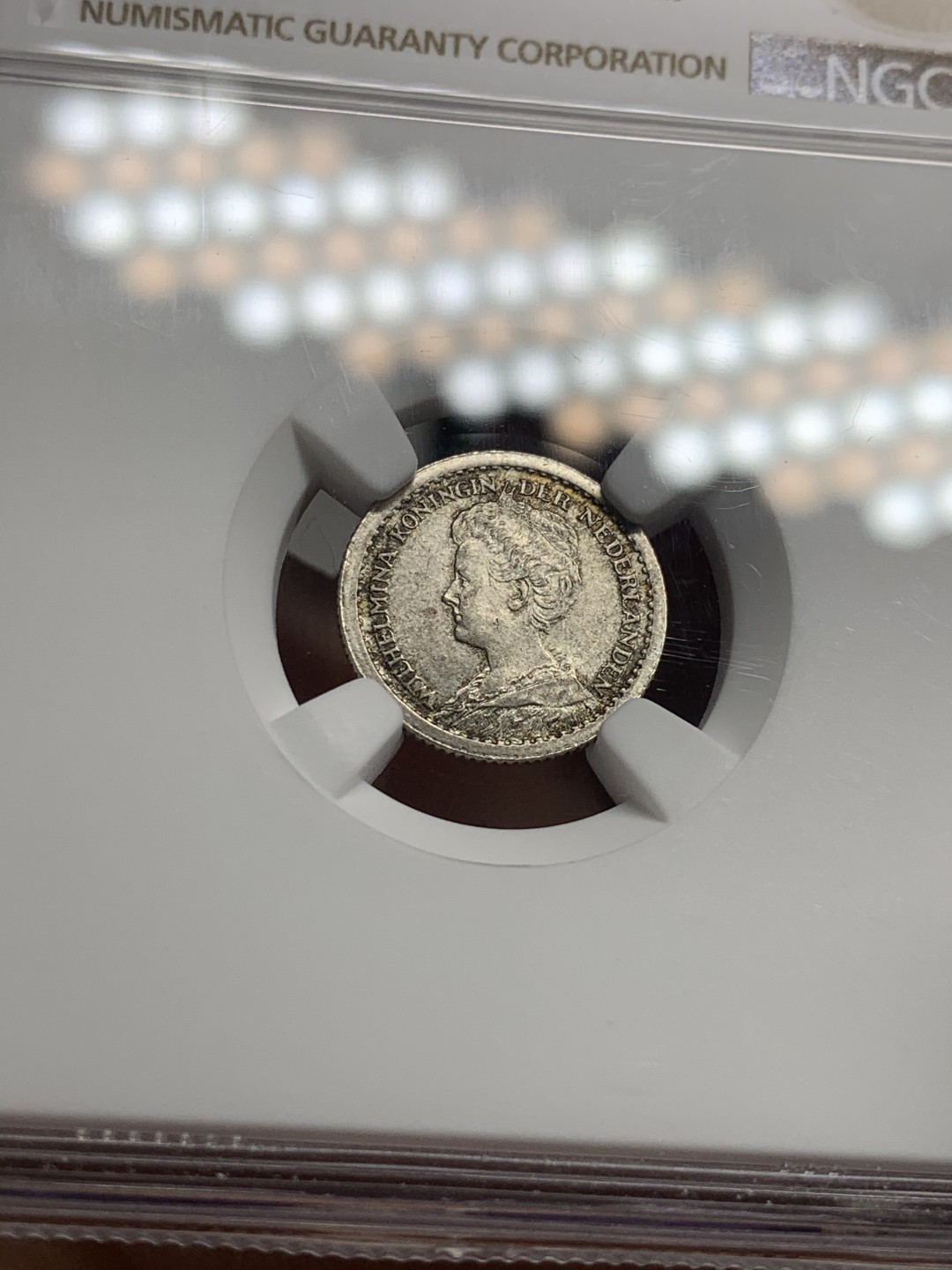 《竞宝斋》第52场-本周日，周一2场连拍（全场不限金额包邮） NGC-MS64 荷兰1914年10分银币 亚军分 老包浆高分不易 小萝莉初成人妻 风华绝代 