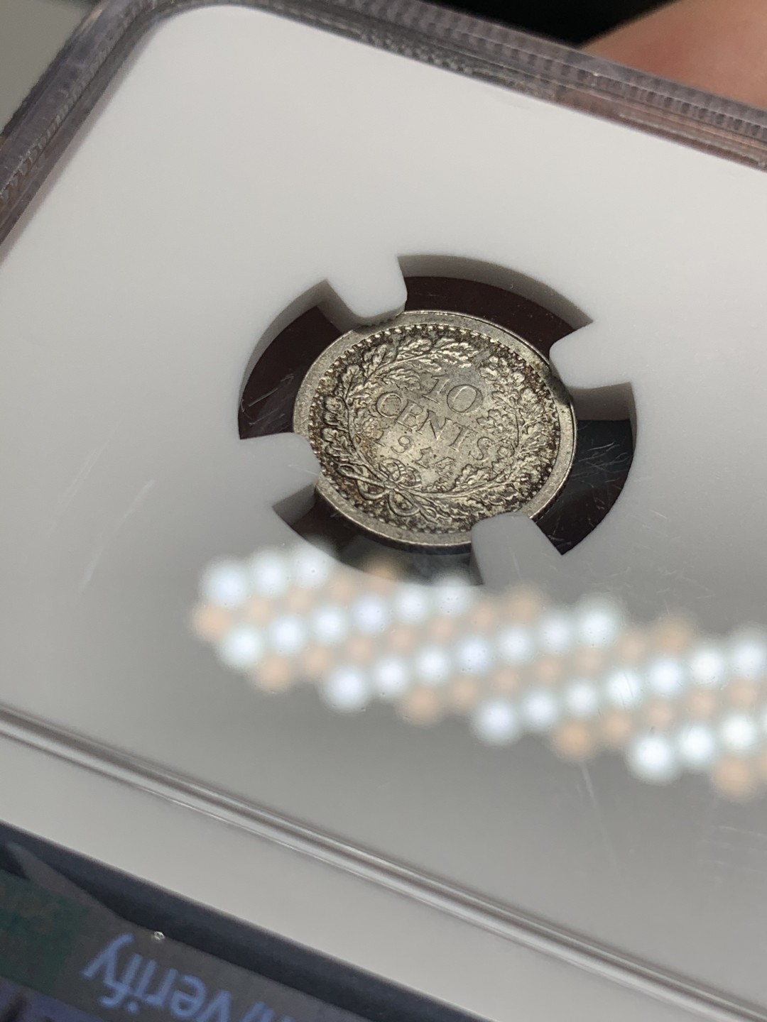 《竞宝斋》第52场-本周日，周一2场连拍（全场不限金额包邮） NGC-MS64 荷兰1914年10分银币 亚军分 老包浆高分不易 小萝莉初成人妻 风华绝代 