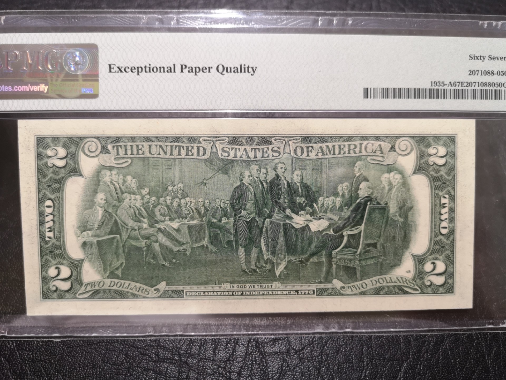 外钞收藏家》第一百七十六期拍卖 1976年1美元 AA冠无47尾8 PMG67