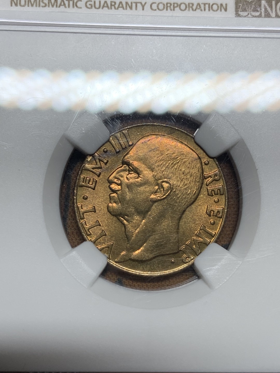 《竞宝斋》第52场-本周日，周一2场连拍（全场不限金额包邮） NGC MS65 1941R 意大利伊曼纽尔三世10分铜币 亚军分极品 铜光饱满